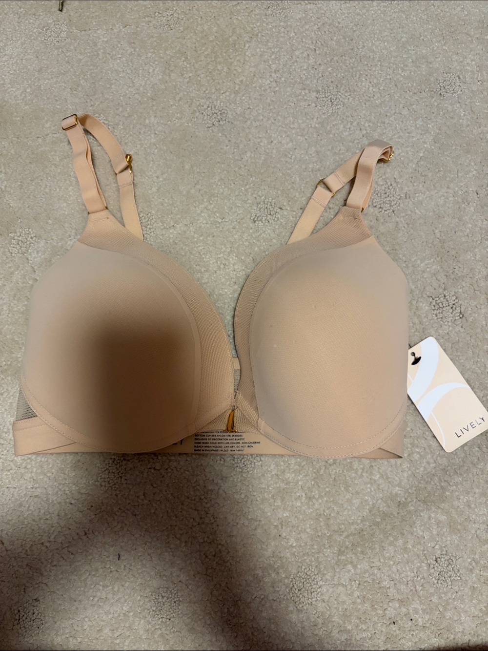 New with Tags Lively Toaster Almond Contour T-Shirt Bra 34DDD